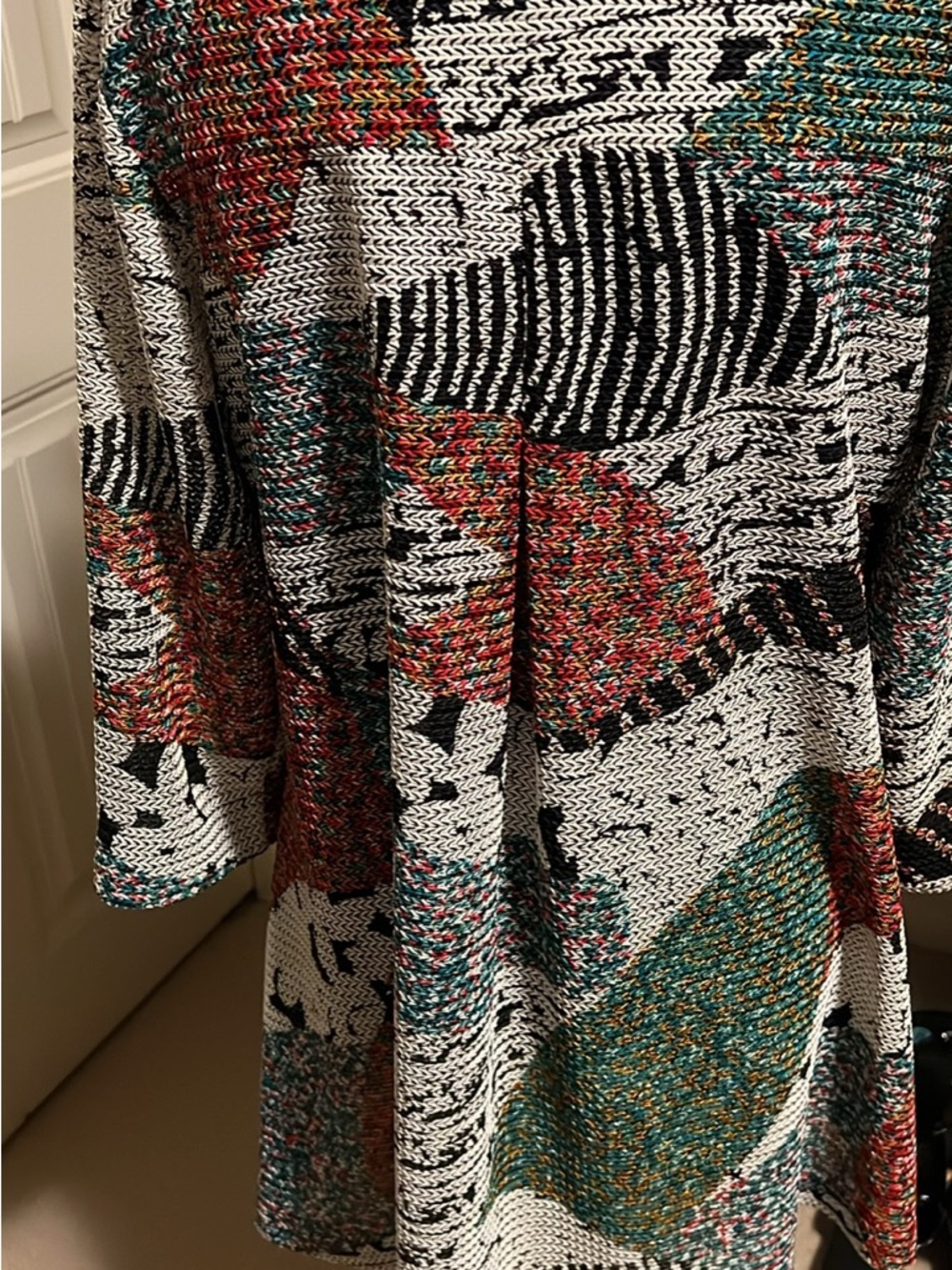 Joseph Ribkoff Multicolor Patchwork Knit Jacket - Picture 2 of 6